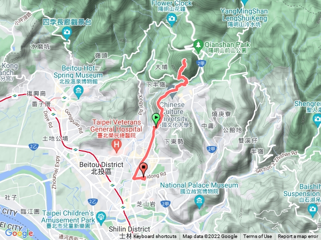 天母古道上紗帽山