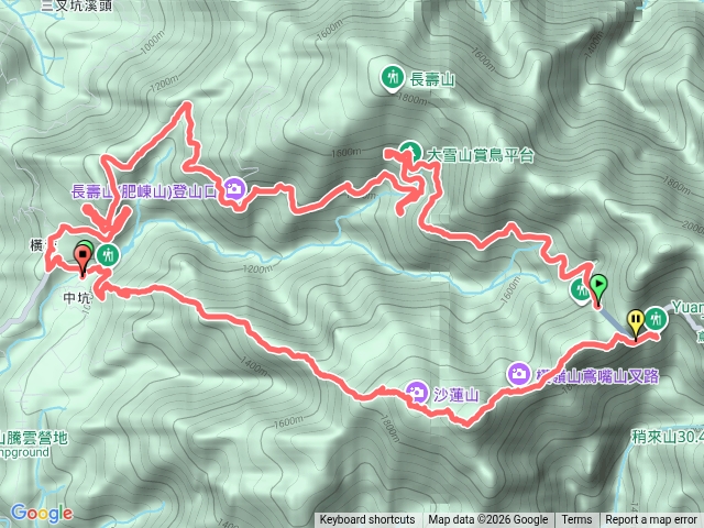 橫嶺山步道O型路線預覽圖