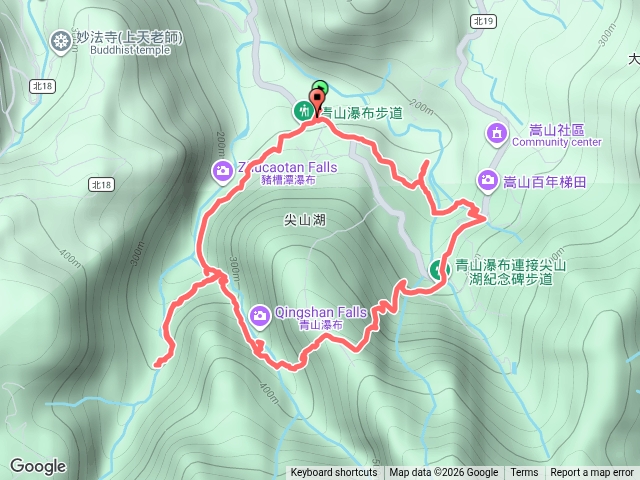 老梅冷泉-青山瀑布-尖山湖步道-嵩山梯田-阡陌步道O繞2026-09-02