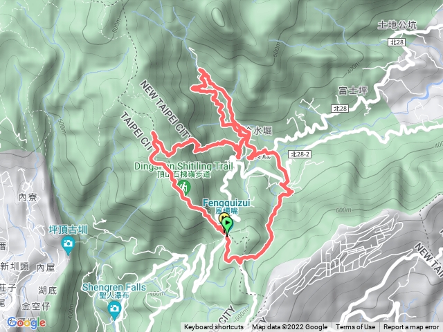 2022/4/13石門嶺保甲路古道、鄒家水池、土匪洞、頂山踏查（風櫃嘴起登環狀O型）