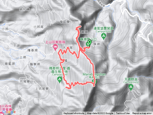 苗栗大湖 細道邦山-馬那邦山O形