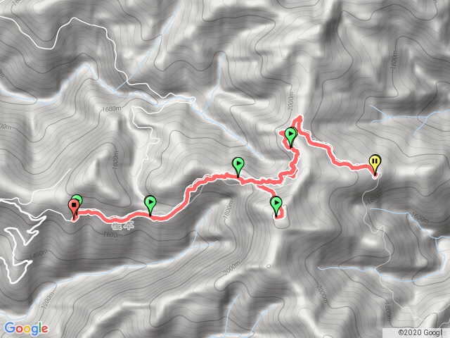 霞喀羅古道(石鹿登山口-霞喀羅大山-青山駐在所)來回連走