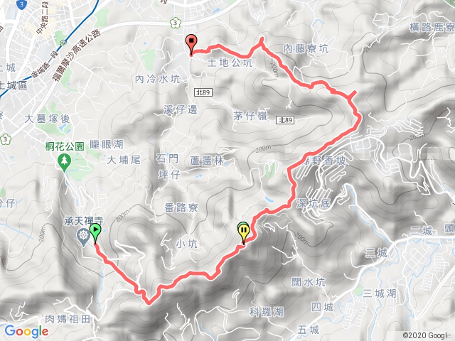 天上山(小百岳#18)【南天母廣場→天上山→五城山→文筆山→清水大尖山→內冷水坑山→清雲路】