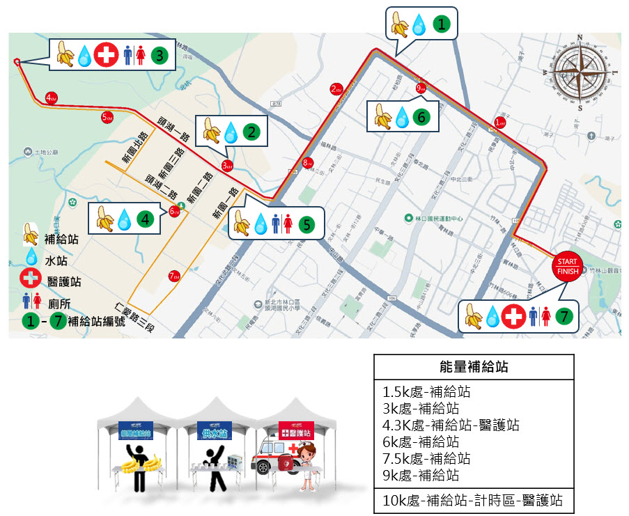 樂活報名網 - 114年度【祈福 RUN 林口】路跑-10K競賽組 路線