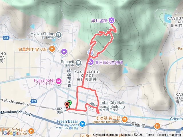日本續100名城-黑井城跡（猪の口山）
