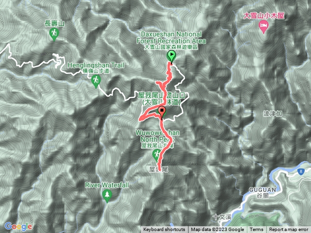 稍來山、稍來山南峰、屋我尾山