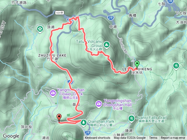 冷水坑走七星山往竹子湖出