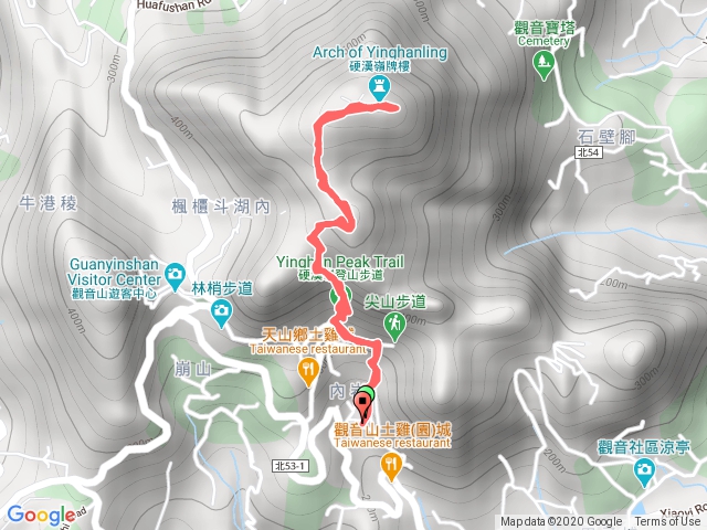 凌雲寺 硬漢領 來回