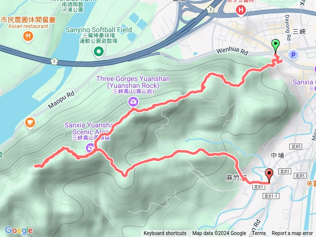 中正公園→鳶山岩→鳶山→鳶尾山預覽圖