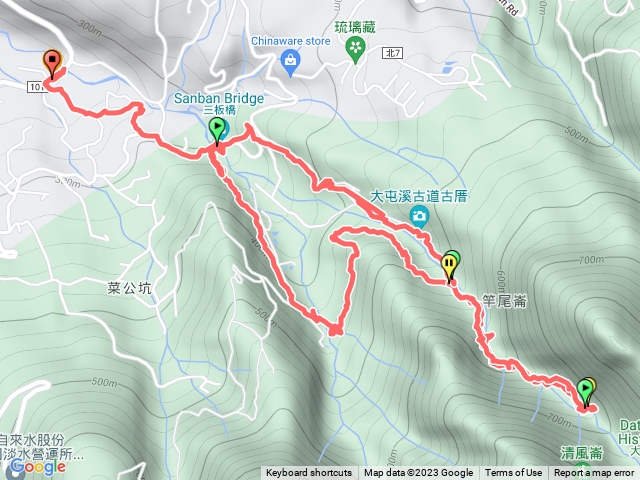 112／8／19大屯溪古道三板橋～菁礐池遺址、清風崙登山口～三板古橋～龜子山橋