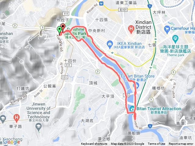 陽光運動公園-碧潭 O型健走