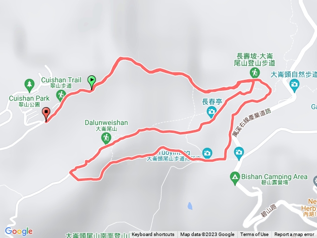 翠山，大崙尾山步道