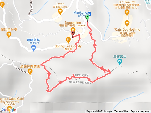 貓空纜車站到鵝角格山