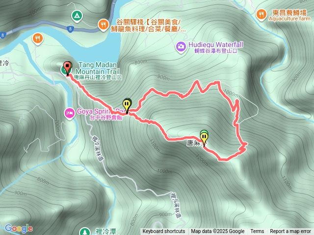 谷關七雄唐麻丹山裡冷登山口—>環繞逆走