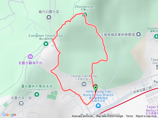 忠義山環行天宮步道預覽圖