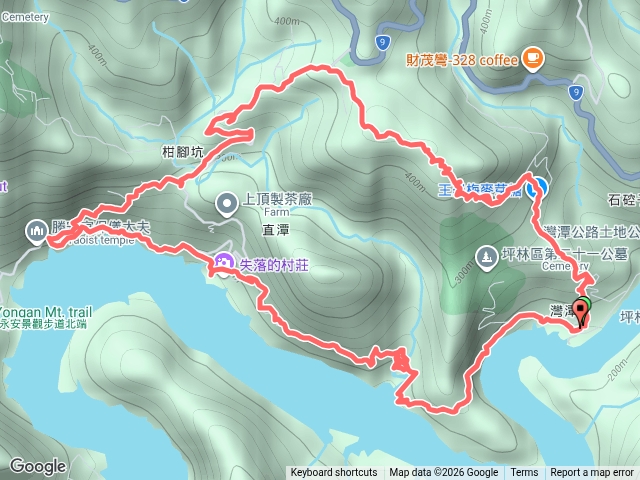 2026-09-07坪林清雲殿→石空子2號→石控子崙→直潭道路→過溪(橋腳溪)→吊白瀨崙西→清雲殿O型走