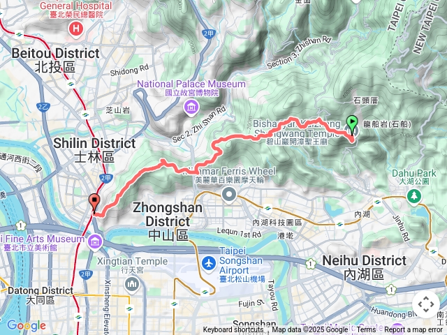 【任務二】2025臺北大縱走臺北大縱走第五段：捷運劍潭站至碧山巖（劍潭支線）20250601