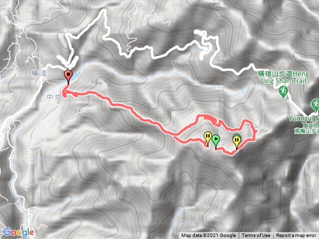 大雪山林道15.2K逆走沙蓮山接橫嶺山O型回15.2k