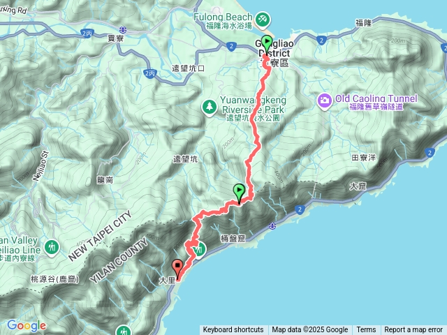 虎子山古道雪山尾稜大里