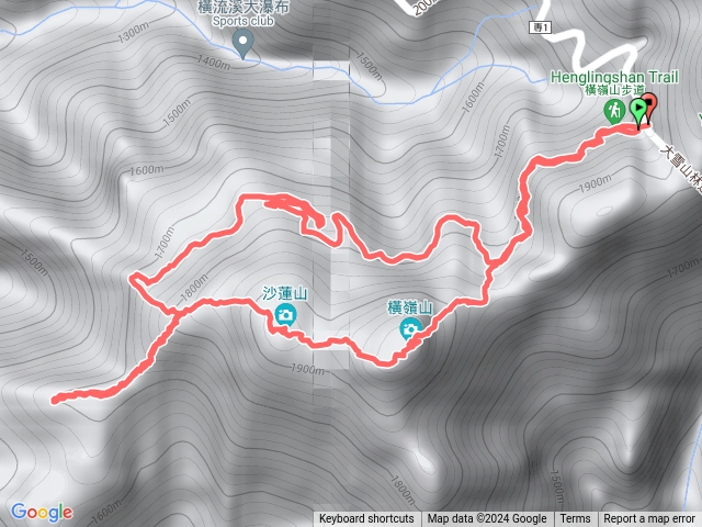 沙，橫，笛縱走