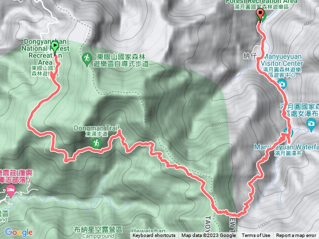 三峽東眼，新竹滿月園步道