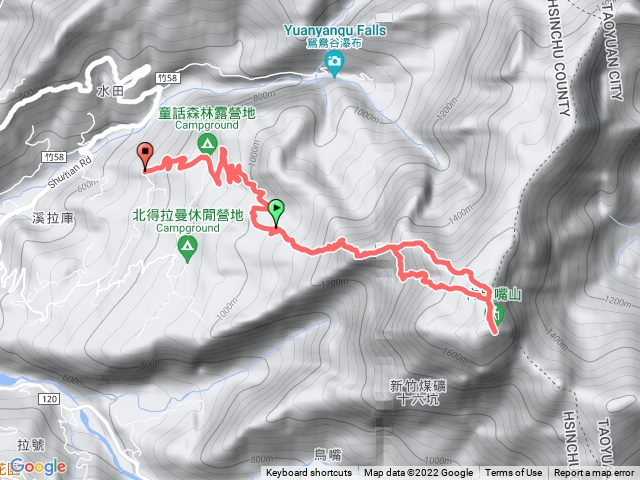 內鳥嘴山、北得拉曼步道