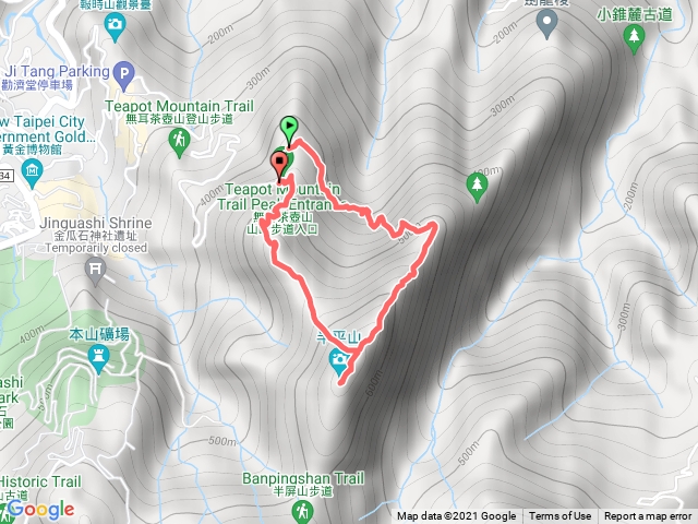 黃金洞-555峰-鋸齒稜C段-半屏山-茶壺山-O型路線