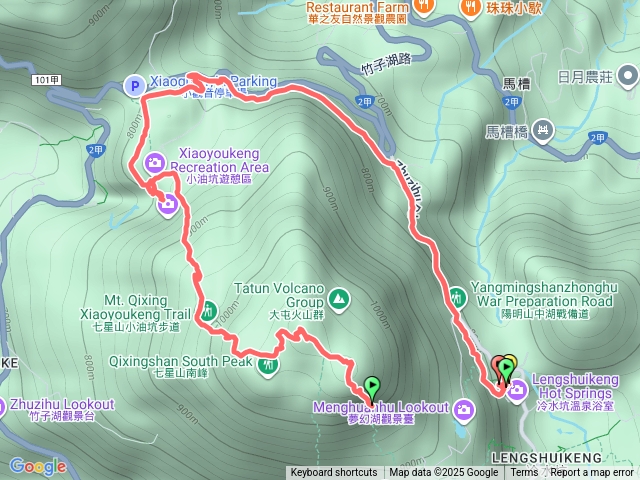 冷水坑上七星山主峰小油坑下