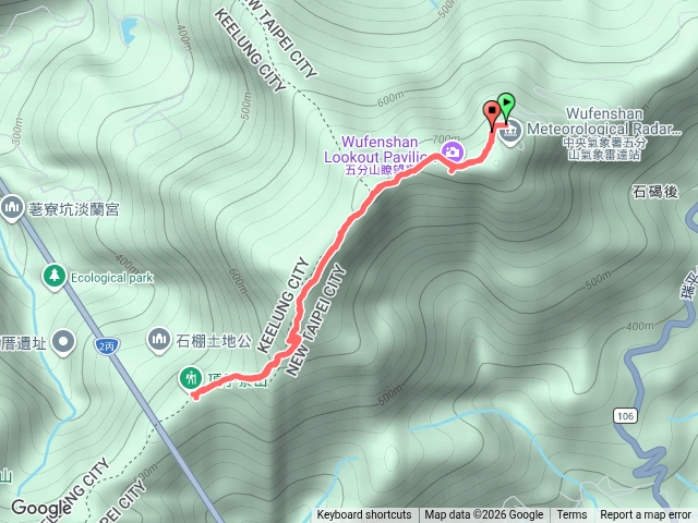 五分山頂子寮山來回預覽圖