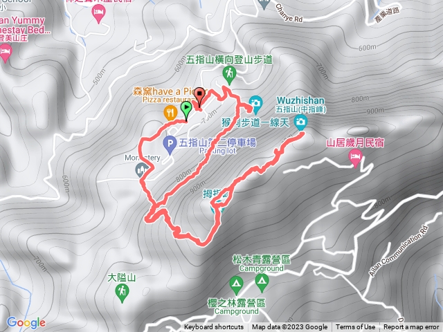 （五指山）森林步道五指山橫向步道下玉皇宮