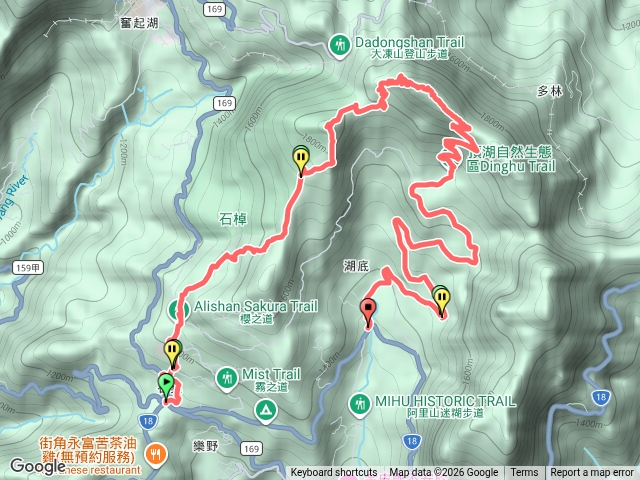 石棹櫻之道上霹靂山、大凍山O繞預覽圖