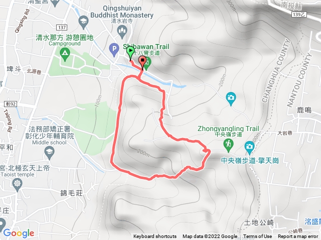 清水岩-十八灣古道(道路封閉)