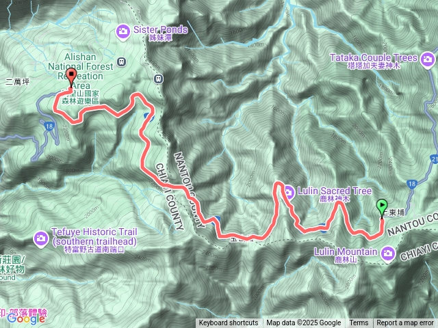 上東埔到阿裡山轉運站