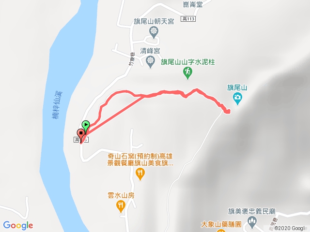 旗尾山第三登山口進出