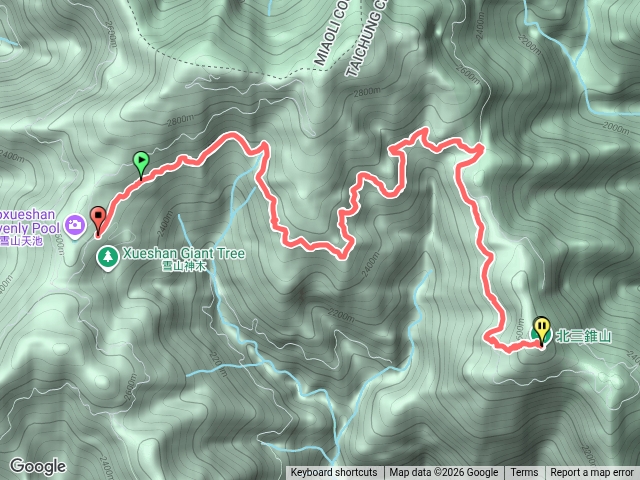 北三錐山200林道預覽圖