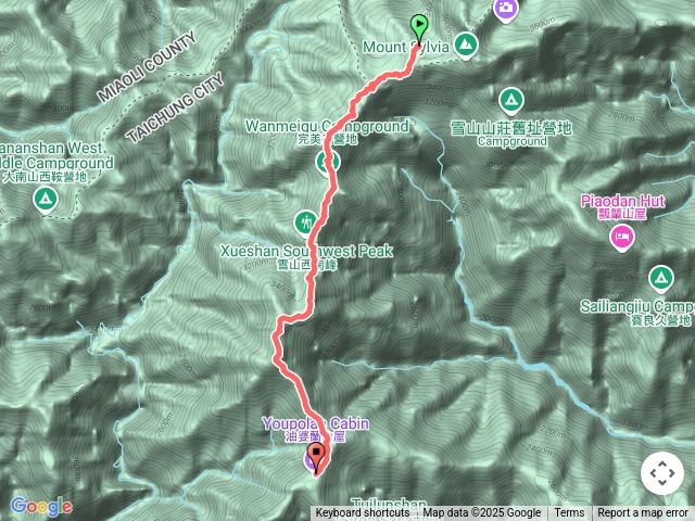 【雪劍D2】翠池山屋-翠池三岔山-完美谷-雪山西南峰-大劍山-油婆蘭山屋