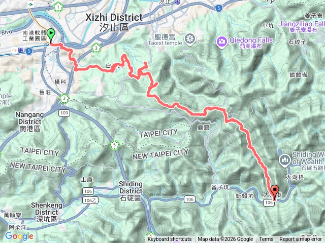 南石縱走(南港展覽館—>石碇靜安路）預覽圖
