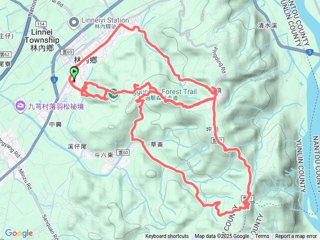 龍過脈森林步道、坪頂古道8字型預覽圖