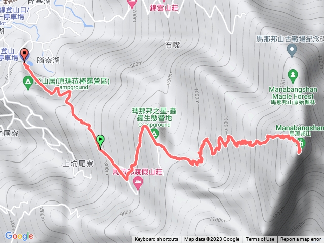 南線步道第二停車場馬那邦登山口