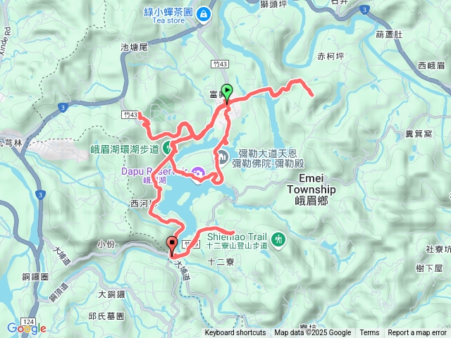 娥眉湖、富興后山、赤科坪山、十二寮步道