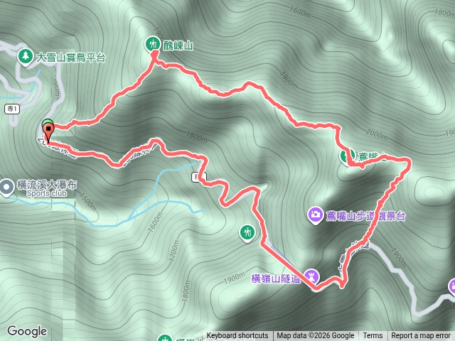 24.1k 上醜棟山鳶嘴山（鳶嘴西稜）27.3k下雪山路O繞預覽圖