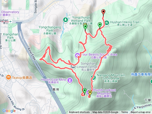 四獸山南港攀爬路線第一段預覽圖