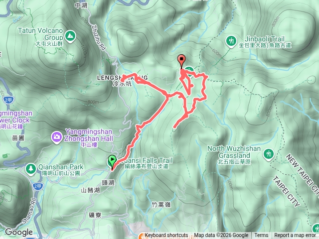 涓絲瀑布冷水坑擎天崗環形步道竹篙山擎天崗
