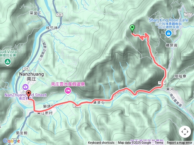 2025-04-09 横屏背山王家工寮登山口至南庄老街山車行路線