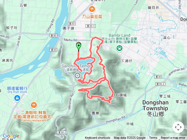 2025-03-11 冬山梅花湖步道群連走─環湖步道→鳳凰島→三清宮→大陂丘山→香格里拉步道→中山步道→茅埔城古道→舊自來水廠→茅埔圍山