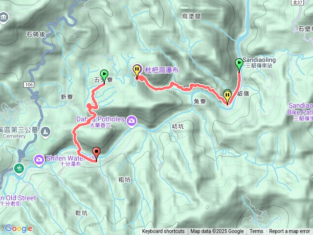 三貂嶺-枇杷洞瀑布-瀑布群-大華車站