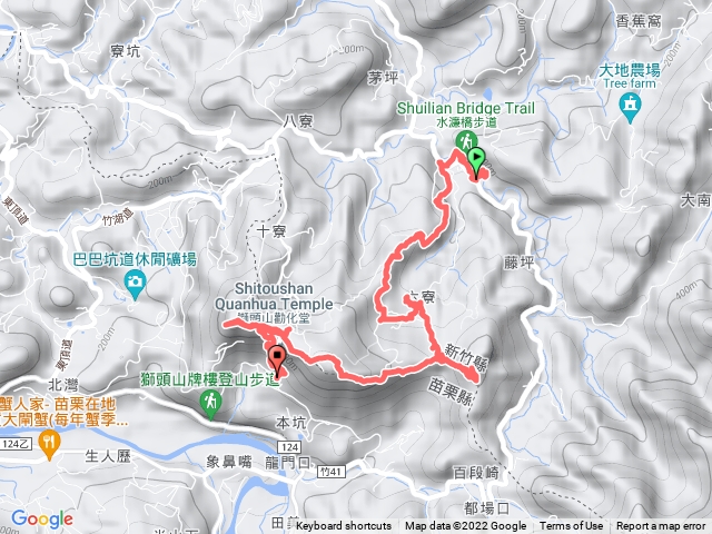 獅山古道縱走，水濂洞、獅尾山、七星神木、六寮山、猿山、獅頭山、勸化堂