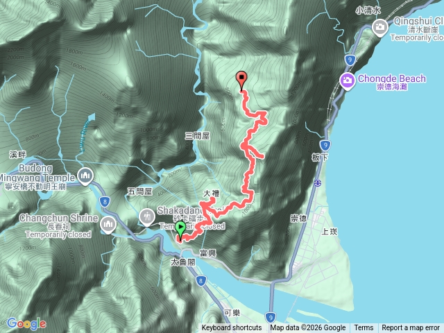 立霧山 (得卡倫步道-砂卡噹林道-禮拜堂-立霧山-彩虹屋)預覽圖