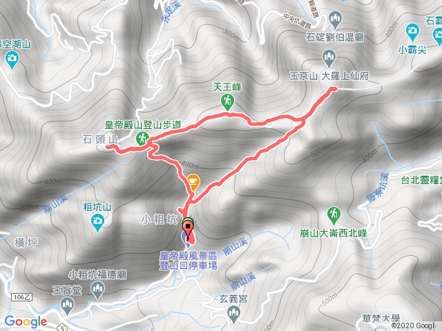 皇帝殿登山步道，皇帝殿風景區，皇帝殿東峰，天王峰，皇帝殿西峰，天王廟
