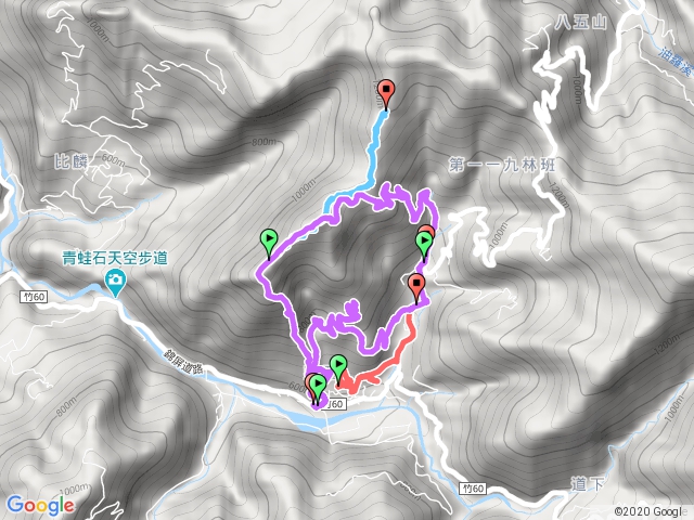 那羅山1200峰山字水泥柱及那羅山O型